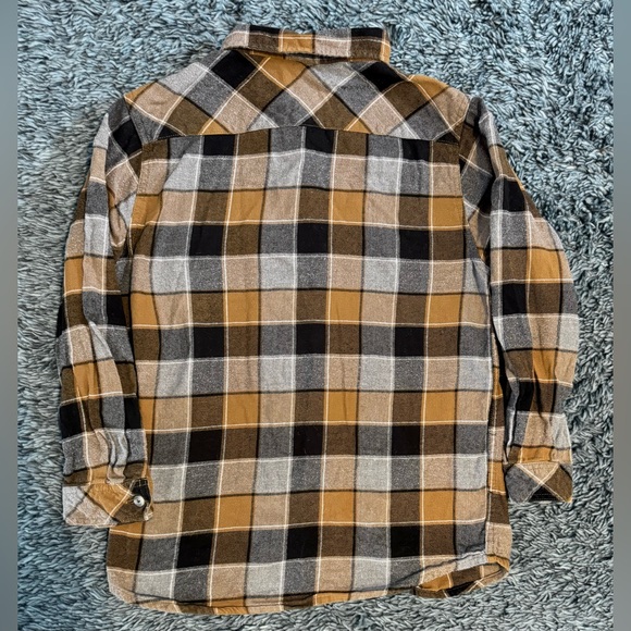 Carhartt Plaid Button Down Size 14 - 16 L Brown Flannel - Picture 2 of 2